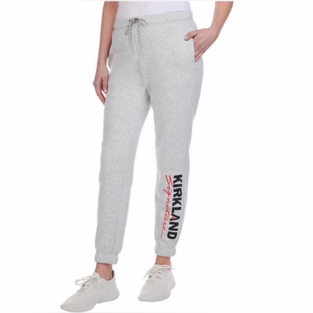 Kirkland Signature Grey Women’s Logo Joggers- Size Small